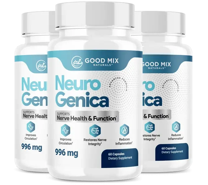 NeuroGenica nerve health capsules, three-bottle pack